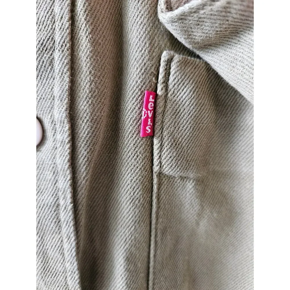 Levi's Men's Button Up Long Sleeve Shirt Denim Green Small